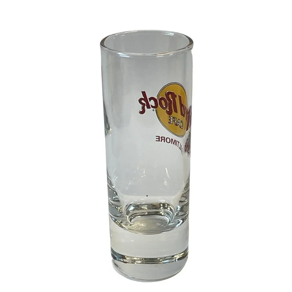 Shot Glass Hard Rock Cafe Baltimore Tall Glass Rock n Roll‎